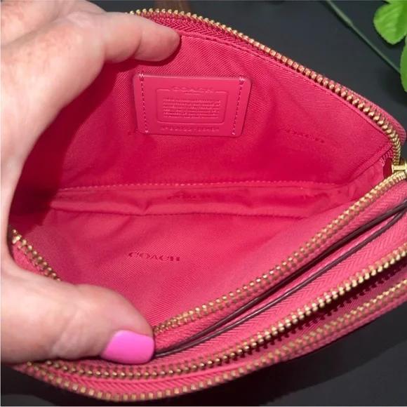 Coach Kira Crossbody wristlet 88484 Pink Double Zip Star Applique - Picture 9 of 14